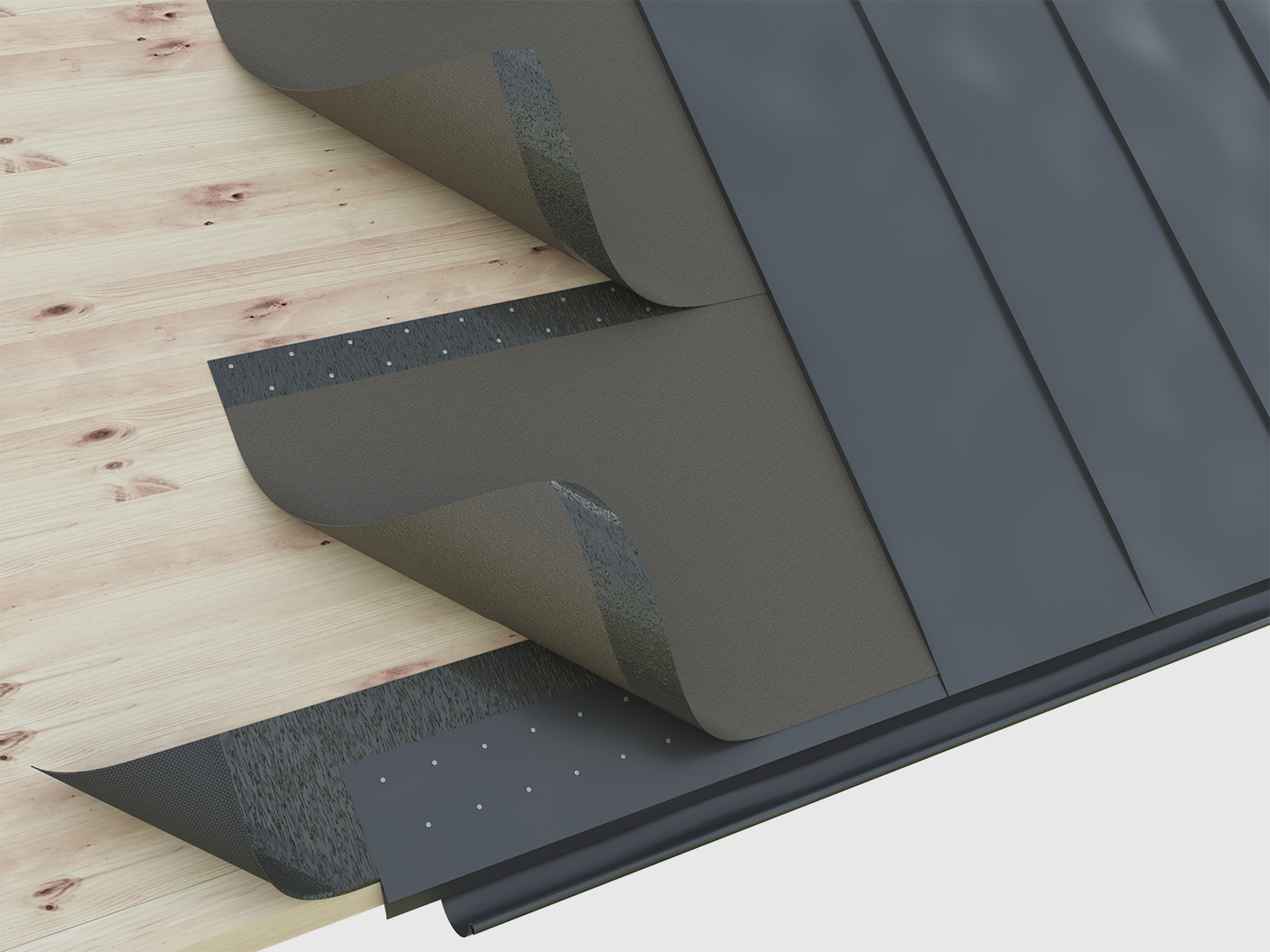 Underlagspapp till bandtäckt plan plåt