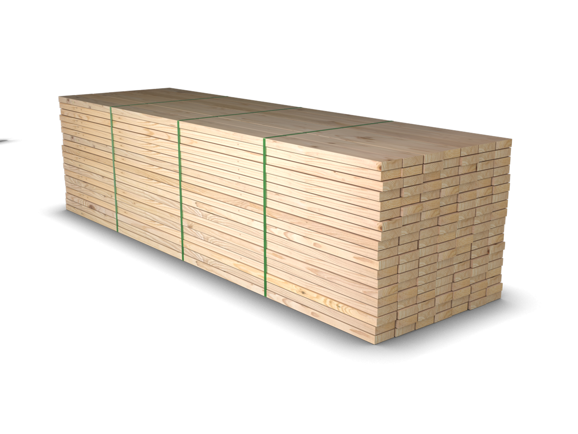 Virkespaket med PET-band